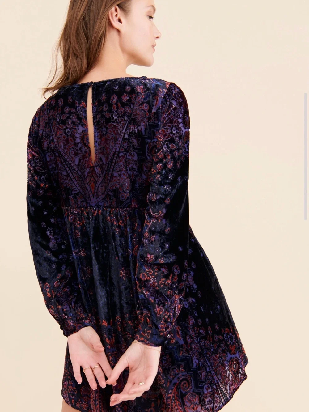Free People Mirror Mirror Velvet Mini Dress